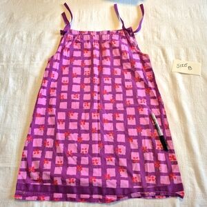 Hanna Andersson girls size 130 or 8 pillowcase dress red flower design Play cond